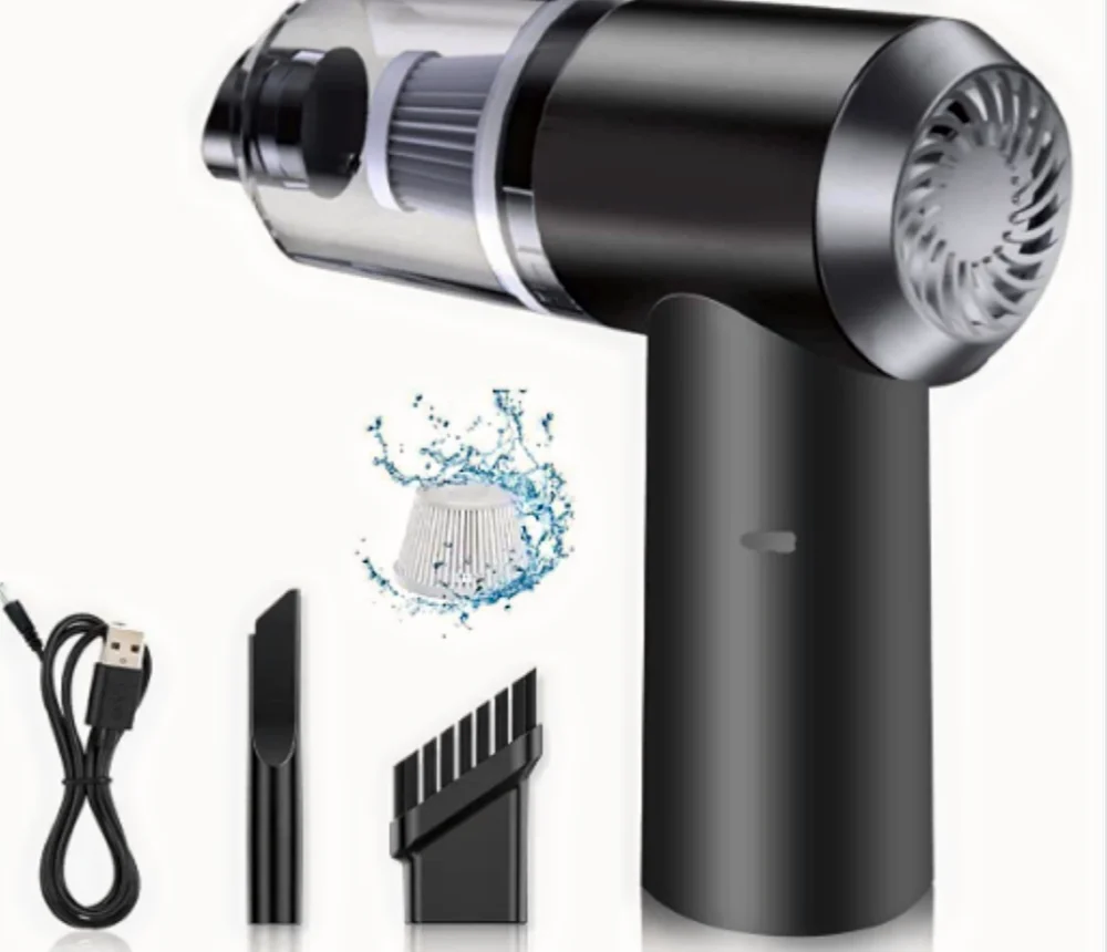 2 In 1 Car Vacuum Cleaner – High Power USB Rechargeable Wireless Portable