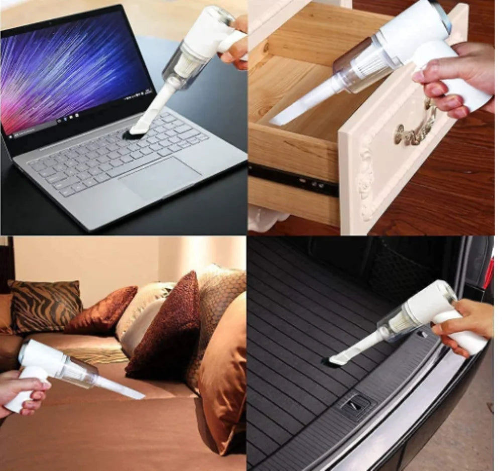 2 In 1 Car Vacuum Cleaner – High Power USB Rechargeable Wireless Portable