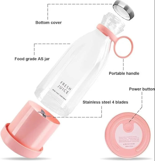 Portable Blender – USB Rechargeable Mini Juicer for Fresh Juice & Smoothies
